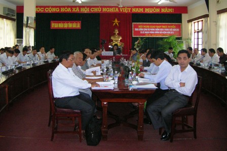 Các đại biểu tham dự Hội nghị tại điểm cầu Dak Lak