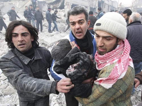 Đất nước Syria đang phải chứng kiến những thảm họa nhân đạo. Ảnh: Internet