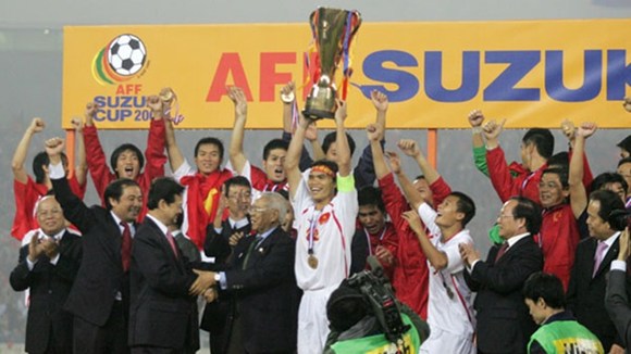 Đội tuyển Việt Nam đã từng đoạt chức vô địch khi AFF Suzuki Cup được tổ chức trên sân nhà vào năm 2008