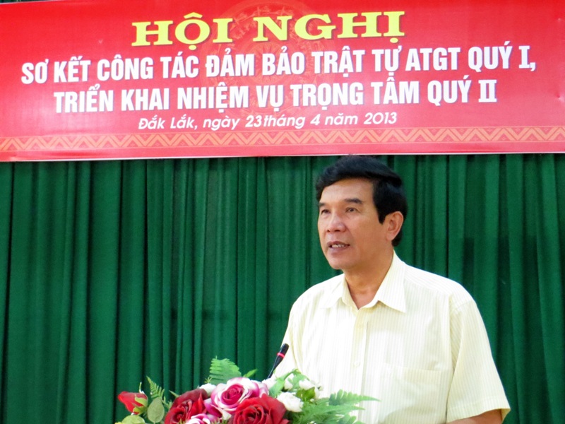 Đồng chí Hoàng Trọng Hải, Chủ tịch UBND tỉnh Dak Lak phát biểu tổng kết hội nghị