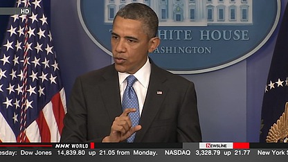 Tổng thống Mỹ Barack Obama phát biểu trước báo giới tại Nhà Trắng