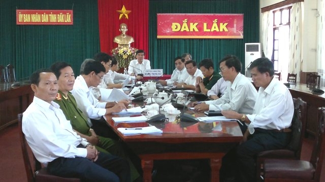 Quang cảnh hội nghị tại điểm cầu Dak Lak