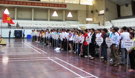 Các đoàn vận động viên tham gia Hội thao