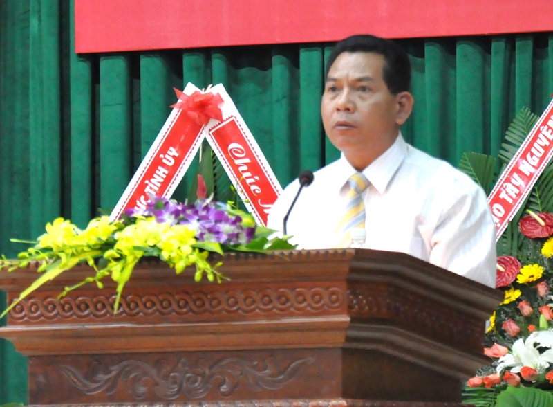 Ủy viên Trung ương Đảng, Bí thư Tỉnh ủy, Chủ tịch HĐND tỉnh Niê Thuật phát biểu chỉ đạo tại buổi lễ