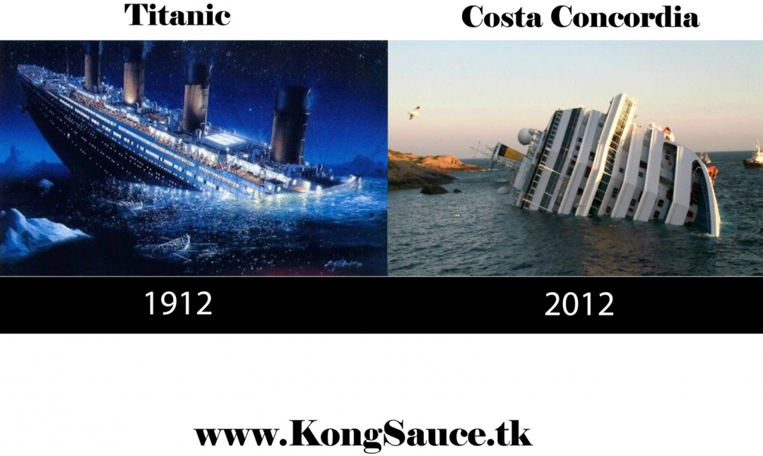 Thảm họa Titanic - Costa Concordia.