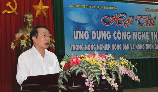 Phó Chủ tịch UBND tỉnh Trần Hiếu phát biểu tại buổi lễ khai mạc Hội thi