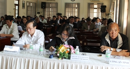Các đại biểu tham gia hội nghị tại điểm cầu của UBND tỉnh