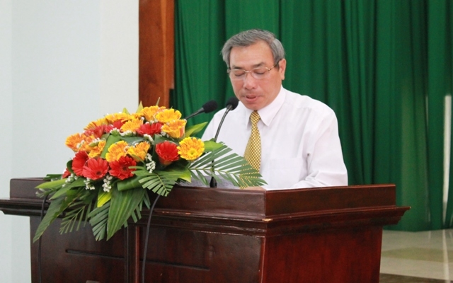 Ông Nguyễn Anh Dũng, Chủ tịch UBND TP.Buôn Ma Thuột, phát biểu nhận nhiệm vụ.