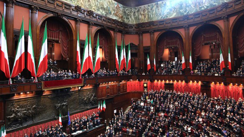 Một phiên họp của Quốc hội Italia