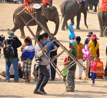 Vác thang đi tìm góc ảnh đẹp