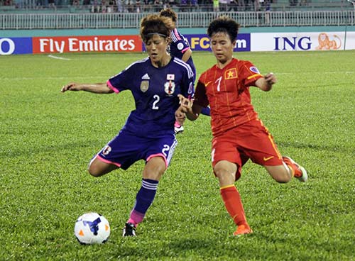 Đội tuyển nữ Việt Nam có trận đấu kiên cường trước Nhật Bản