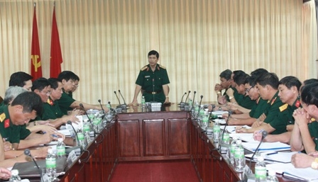 Trung tướng Nguyễn Quốc Khánh, Phó Tổng Tham mưu trưởng Quân đội nhân dân Việt Nam quán triệt nội dung kiểm tra