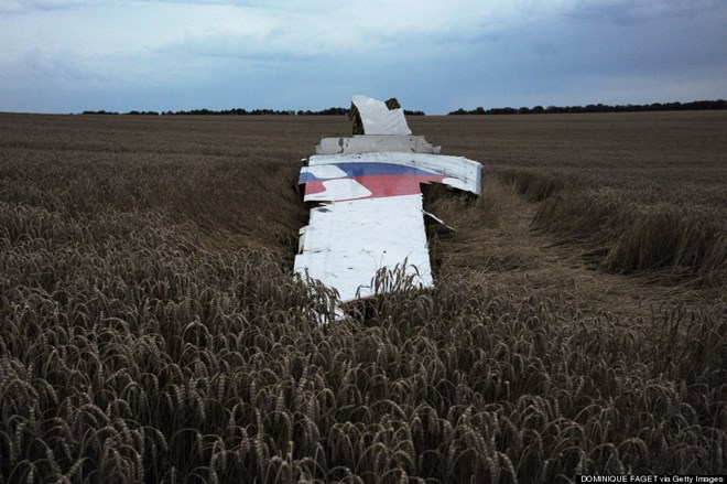 Một mảnh vỡ của chiếc máy bay xấu số. (Nguồn: AFP/Getty Images)