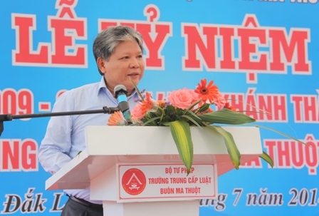 Ủy viên Ban Chấp hành Trung ương Đảng, Bộ trưởng Bộ Tư pháp Hà Hùng Cường phát biểu tại Lễ kỷ niệm