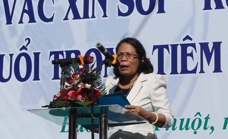 Phó Chủ tịch UBND tỉnh Mai Hoan Niê Kdăm phát biểu tại lễ phát động.