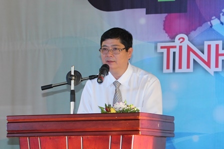 Ông Phạm Đăng Khoa, Phó Giám đốc Sở Giáo dục và Đào tạo, Phó trưởng Ban tổ chức phát biểu Bế mạc Hội thi