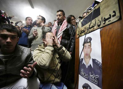 Người dân Jordan đau buồn trước vụ sát hại Mazz al Kassasbeh.
