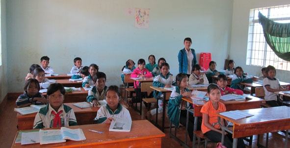 Một tiết học ở Trường Tiểu học Lê Thị Hồng Gấm. 
