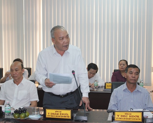 đại biểu tỉnh Dak Lak tham gia đóng góp ý kiến trao đổi tại buổi làm việc