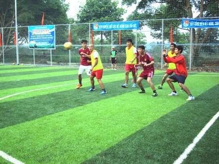 Diễn biến trận đấu giữa HĐND-UBND thị xã với phường Đạt Hiếu.