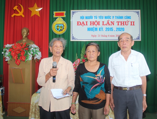 Ban Chấp hành Hội Người tù yêu nước phường Thành Công khóa mới ra mắt tại Đại hội.