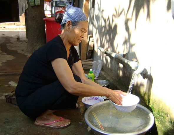 Người dân thôn 14A xã Ya Tờ Mốt được sử dụng nguồn nước  sinh hoạt hợp vệ sinh.