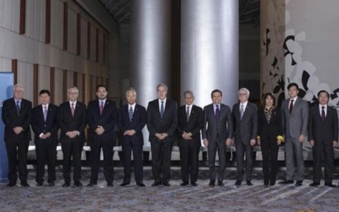 Bộ trưởng các nước tham dự Hội nghị Bộ trưởng Thương mại TPP. (ảnh: Reuters)