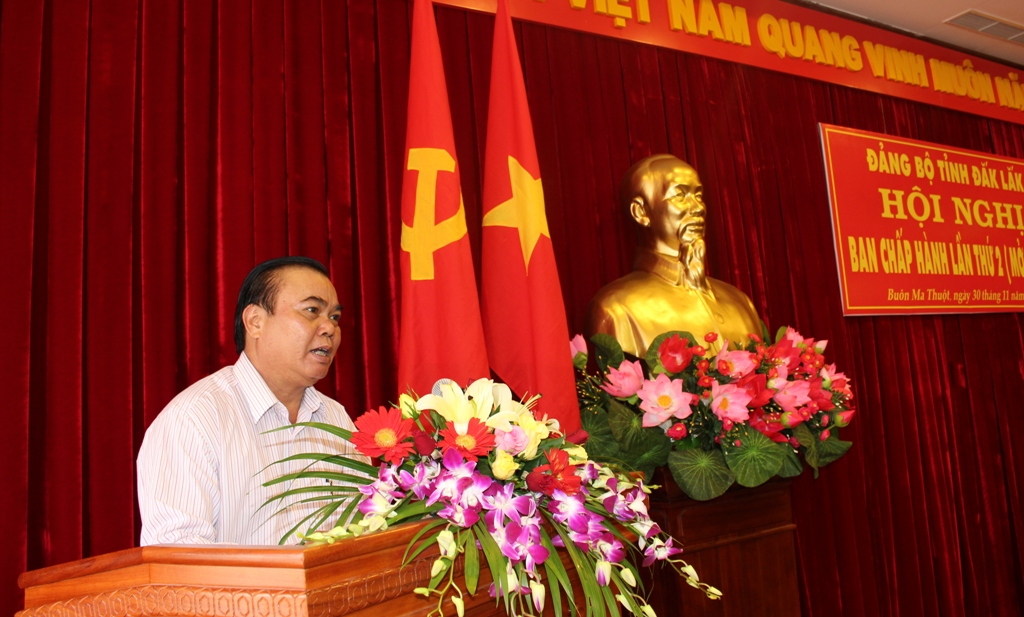 Đồng chí Êban Y Phu phát biểu khai mạc Hội nghị