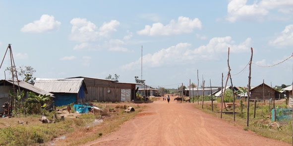 Khu tái định cư của dân di cư ngoài kế hoạch ở xã Cư Kbang (huyện Ea Súp).
