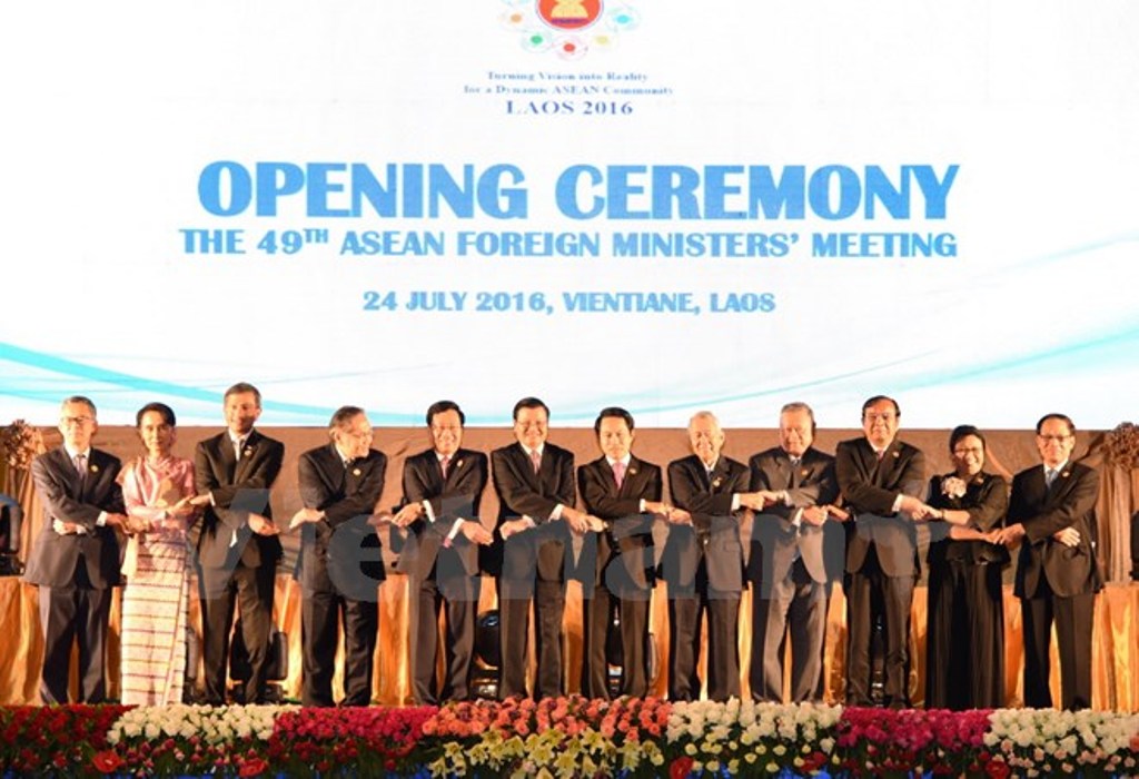 Các Bộ trưởng Ngoại giao ASEAN tại hội nghị.  (Ảnh: Vietnam+)