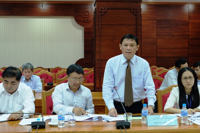 Ông Nguyễn Tuấn Hà, Phó Chủ tịch UBND tỉnh phát biểu tại buổi làm việc