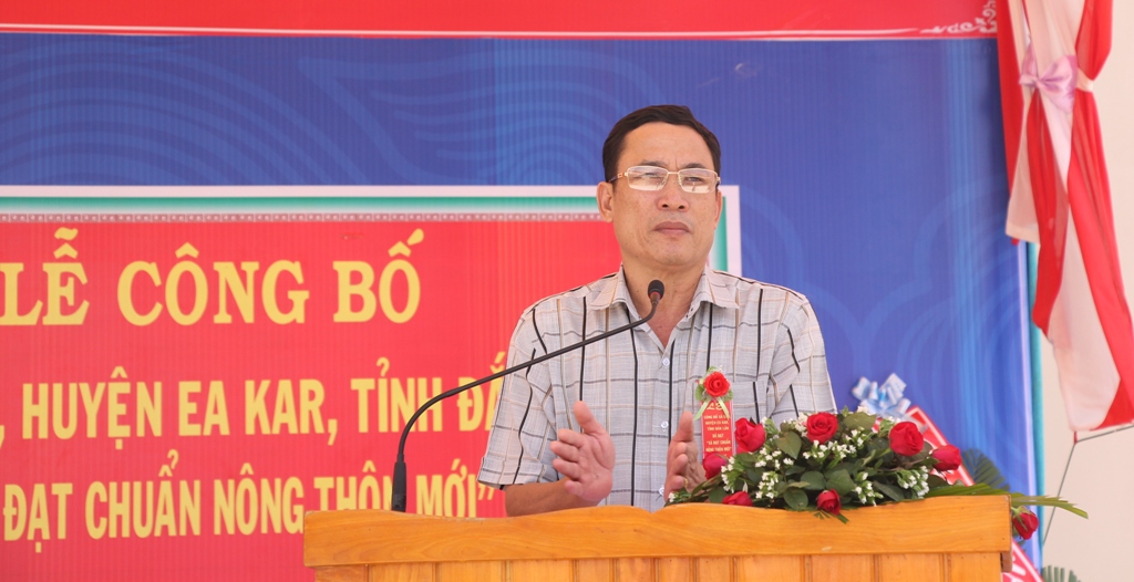 Phó Chủ tịch UBND tỉnh Võ Văn Cảnh phát biểu tại lễ công bố