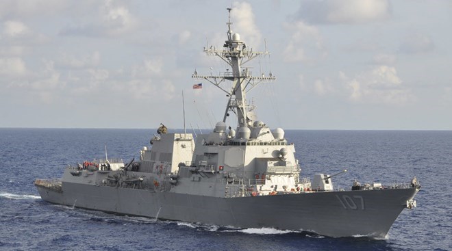 Tàu khu trục USS Gravely của Mỹ. (Nguồn: Reuters)