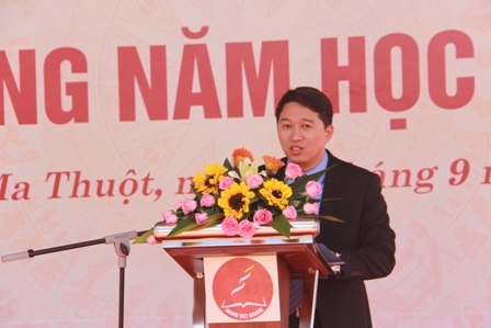 Ủy viên dự khuyết Ban Chấp hành Trung ương Đảng, Phó Chủ tịch UBND tỉnh Nguyễn Hải Ninh phát biểu tại buổi lễ.