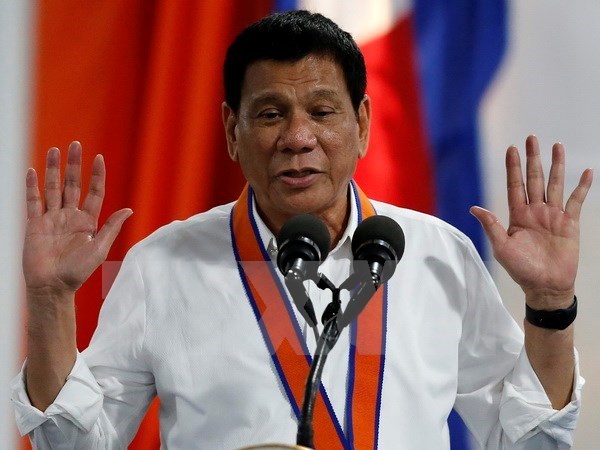 Tổng thống Philippines Rodrigo Duterte. (Nguồn: EPA/TTXVN)
