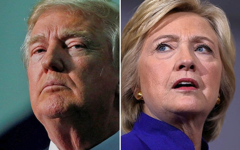 Ông Trump và bà Clinton đang cạnh tranh quyết liệt từng điểm phần trăm sự ủng hộ của cứ tri, nhất là những người còn phân vân chưa biết sẽ bỏ phiếu cho ai. Ảnh: AP