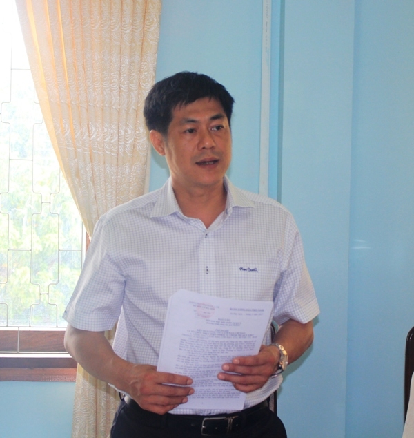 Bí thư Huyện ủy Ea Súp Nguyễn Hoàng Giang nêu một số kiến nghị với Đoàn công tác