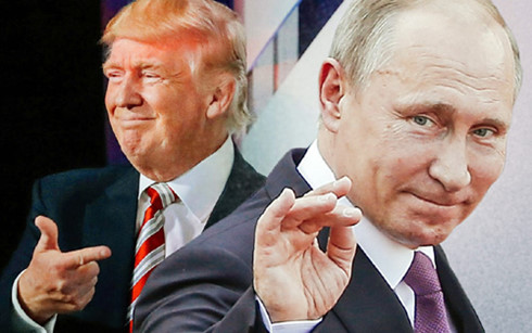 Ông Trump (trái) và ông Putin. Ảnh: Slate.