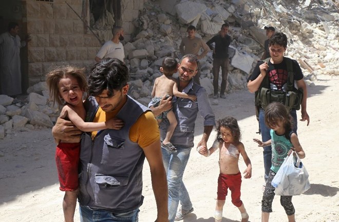 Nhiều nạn nhân chiến tranh ở Aleppo là trẻ em (Nguồn: AFP)