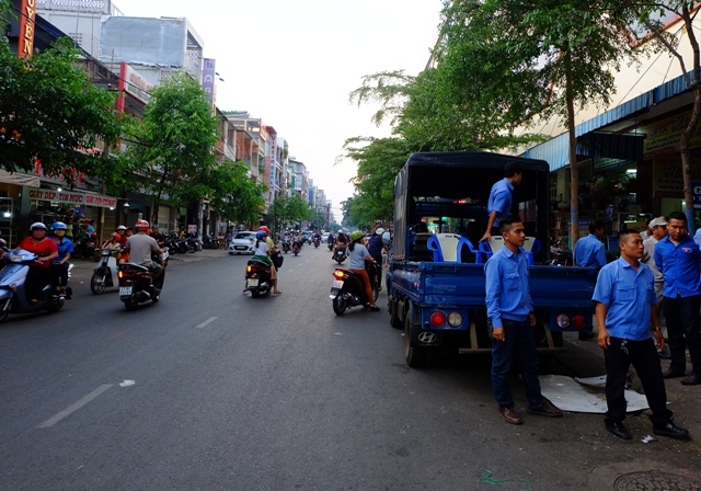 Sau 3 ngày ra quân, đường giao thông khu vực Chợ đêm Buôn Ma Thuột đã được trả lại thông thoáng 