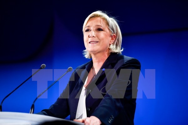 Ứng viên Tổng thống Pháp Marine Le Pen. (Ảnh: THX/ TTXVN)