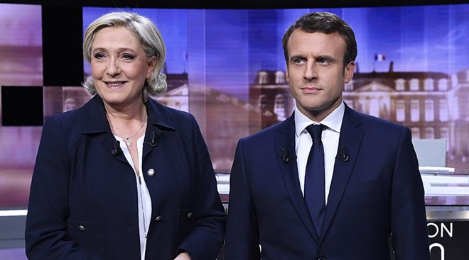 Hai ứng cử viên Macron và Le Pen. (Ảnh: Reuters)