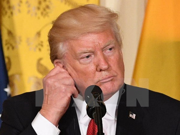 Tổng thống Mỹ Donald Trump tại cuộc họp báo ở Washington, DC ngày 18-5. (Ảnh: AFP/TTXVN)