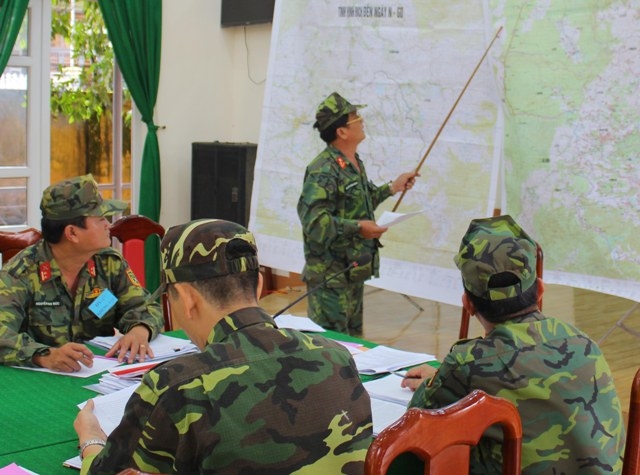 Ban Chỉ huy Quân sự huyện Krông Pắc thông qua ý định tác chiến phòng thủ.
