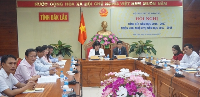 Các đại biểu tham dự Hội nghị tại điểm cầu Đắk Lắk.