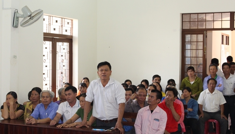 Ông Phan Xuân Lương tại phiên tòa sơ thẩm.