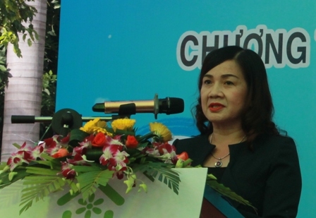 Phó Giám đốc Sở Y tế Nguyễn Thị Xuân Thủy phát biểu tại buổi lễ
