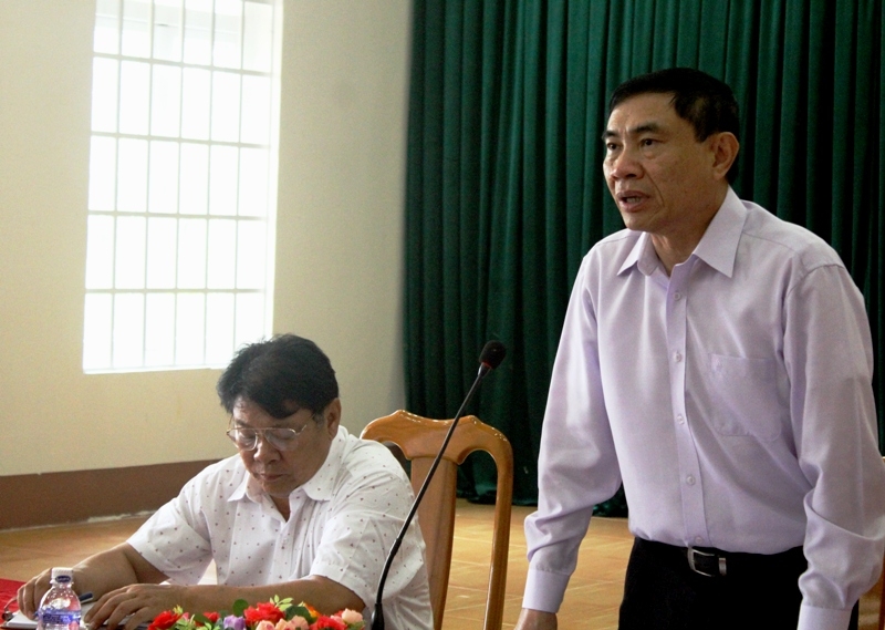 Ủy viên Trung ương Đảng, Phó Bí thư Tỉnh ủy Trần Quốc Cường phát biểu chỉ đạo tại buổi làm việc  
