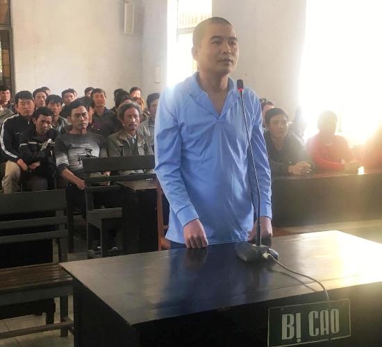 Bị cáo Nguyễn Văn Dương tại phiên tòa sơ thẩm.