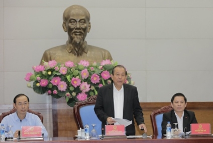 Ủy viên Bộ Chính trị, Phó Thủ tướng Thường trực Chính phủ, Chủ tịch Ủy ban An toàn giao thông Quốc gia Trương Hòa Bình phát biểu kết luận Hội nghị